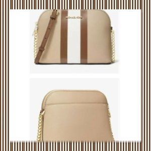 MICHAEL KORS Cindy Striped Saffiano Leather Bag